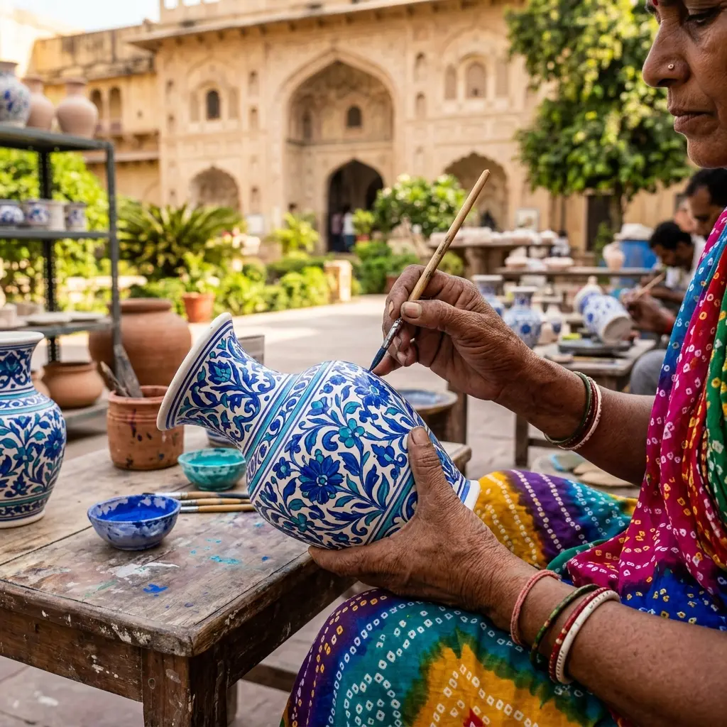 Blue Pottery & Handcrafts